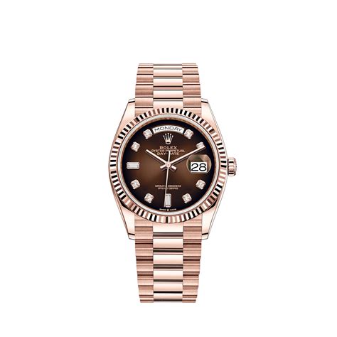 rolex gold brown|rolex day date 36 18 ct.